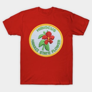 Hibiscus Hawaii State Flower Patch T-Shirt